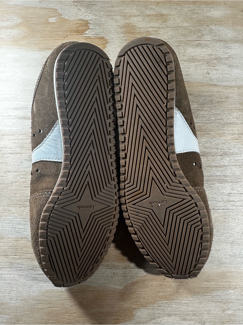 Larroude Stella Brown Suede Sneaker Mules Women’s Size 6 - Picture 7 of 8